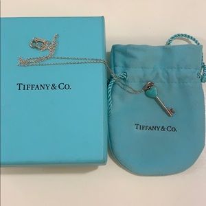 Tiffany & Co. Heart Key Pendant Necklace